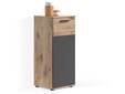 MORANO Standschrank fürs Badezimmer, Material Dekorspanplatte, Nox Oak Nachbildung/Basaltgrau