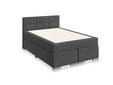 ODESSA Boxspringbett, 140x200 cm, Bezug Stoff dunkelgrau