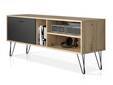 NURI TV-Lowboard I, Material Dekorspanplatte, Artisan eichefarbig/schwarz