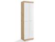 NEIKA Garderobenschrank, Material Spanplatte, Artisan Eiche Nachbildung/weiss
