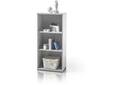 OFFICE DELUXE Büroregal niedrig, Material Dekorspanplatte, grau