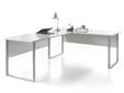 OFFICE DELUXE Winkelkombination, Material Dekorspanplatte, grau