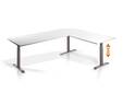 OFFICE ONE elektrisch höhenverstellbarer Eckschreibtisch mit Memory-Funktion, Dekorspanplatte