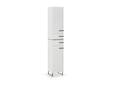 PIDERO Hochschrank, Material Spanplatte, weiss/eichefarbig