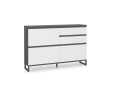 QUANDRO Schuhschrank II, Material Dekorspanplatte, dunkelgrau/lichtgrau
