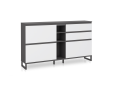 QUANDRO Schuhschrank III, Material Dekorspanplatte, dunkelgrau/lichtgrau