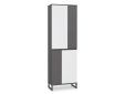 QUANDRO Garderobenschrank, Material Dekorspanplatte, dunkelgrau/lichtgrau