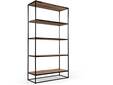 BERTY Regal, Material Recyclingholz/Metall schwarz