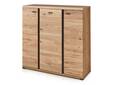 SAN MARINO Highboard, Material Teilmassiv, Altesche gebürstet / Artisan eichefarbig