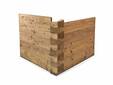 KLINGSCHROT Blockwandschalung/Nut- und Federbrett/Schalungsbrett, Material Massivholz, gehackt/gebürstet
