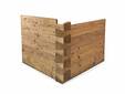 TIROLERSCHROT Blockwandschalung/Nut- und Federbrett/Schalungsbrett, Material Massivholz, gehackt/gebürstet