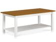 TRICO Couchtisch, Material Massivholz, weiss/eichefarbig, 100x50 cm