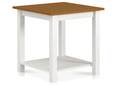 TRICO Couchtisch, Material Massivholz, weiss/eichefarbig, 50x50 cm