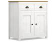 TRICO Sideboard, 2 Türen+2 SK, Material Massivholz, weiss/eichefarbig