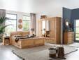 PALERMO Komplett-Schlafzimmer, Material Massivholz, Kiefer eichefarbig gebeizt