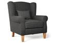 WILLY Ohrensessel, Material Stoff, Dunkelgrau