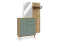 WILMONA Garderobe, Material Spanplatte, Mauvella Eiche Nachbildung/salbeifarbig