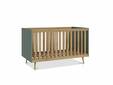 WILMONA Babybett, Material Spanplatte, Mauvella Eiche Nachbildung/salbeifarbig