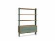 WILMONA Regal, Material Spanplatte, Mauvella Eiche Nachbildung/salbeifarbig