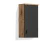 GOLDENBAY Hängeschrank fürs Badezimmer, Material Dekorspanplatte, Nox Oak Nachbildung/Grau matt