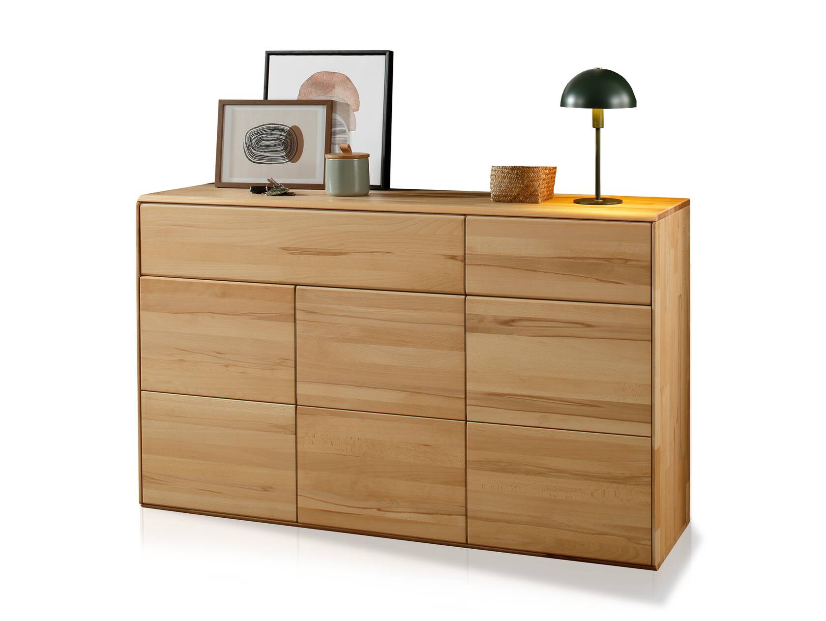 KIMON Kommode III, Material Massivholz Kernbuche