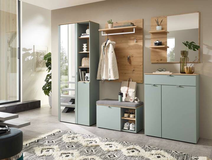BAJA Garderobenset I, Material MDF, schilf/Artisan Eiche Nachbildung