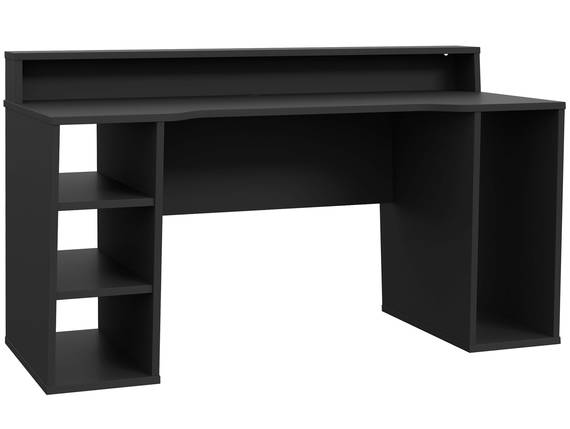 TEZO Gaming Schreibtisch, Material Dekorspanplatte, schwarz matt ohne Beleuchtung DETAIL_IMAGE