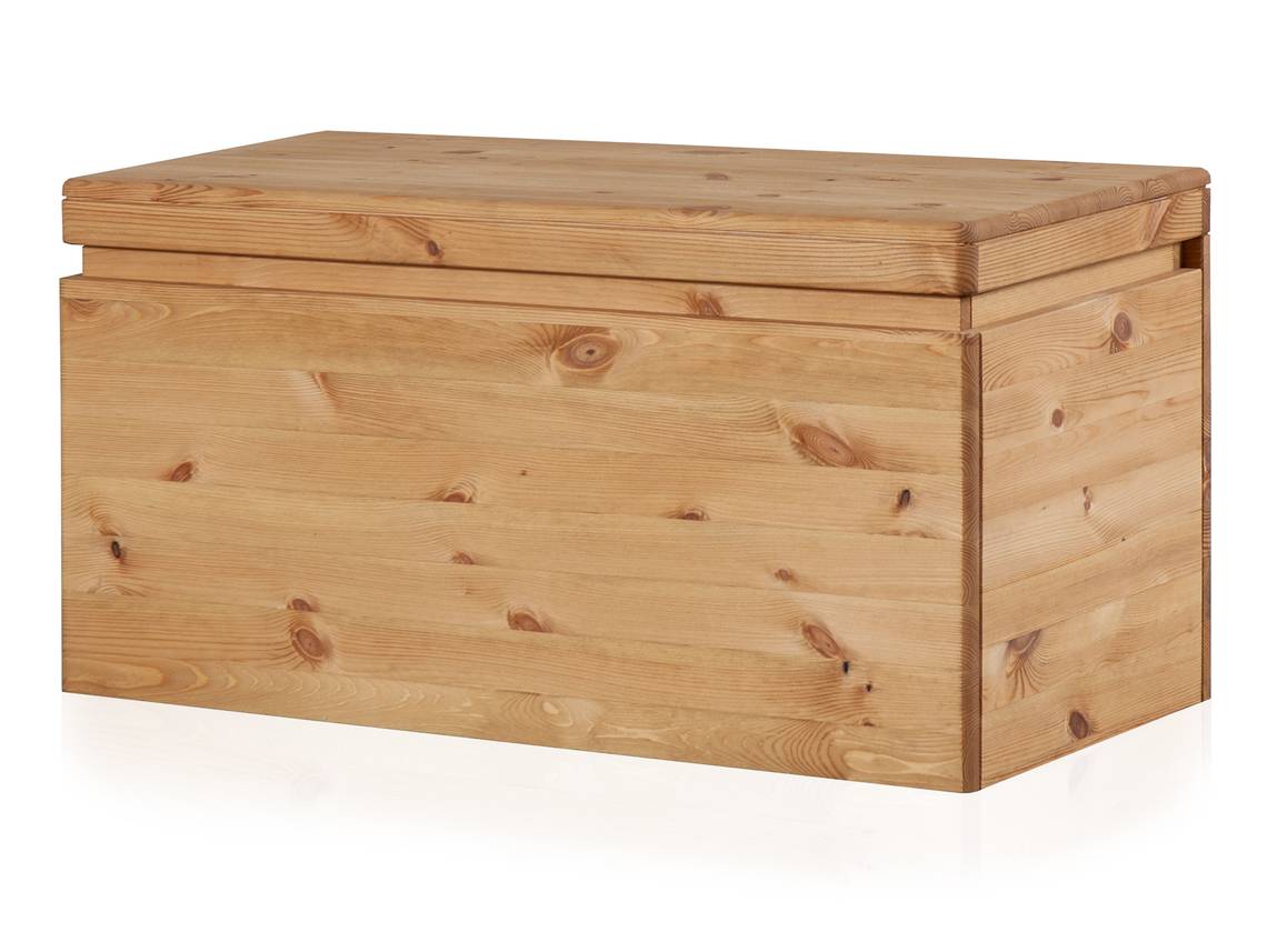 RICHY Truhe, Material Massivholz, Kiefer eichefarbig gebeizt