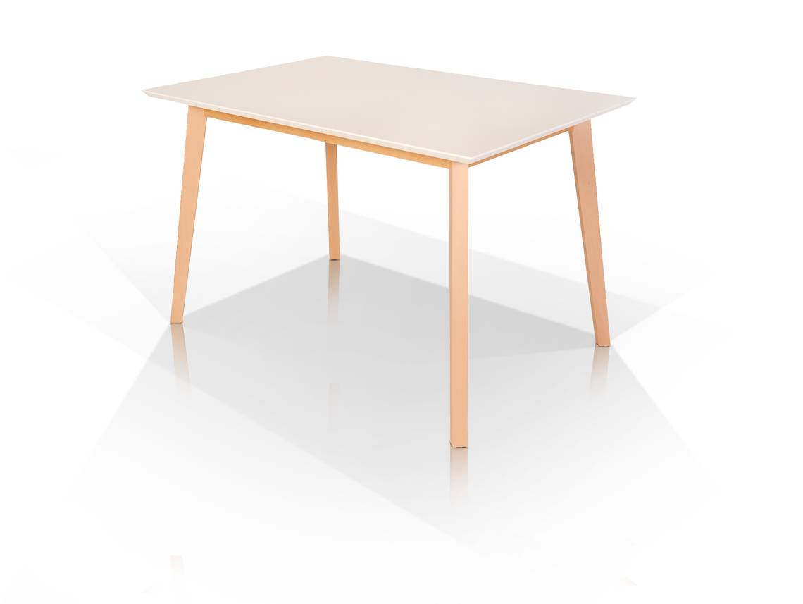Vincent Esstisch Material Massivholz 140 X 80 Cm Buche Weiss