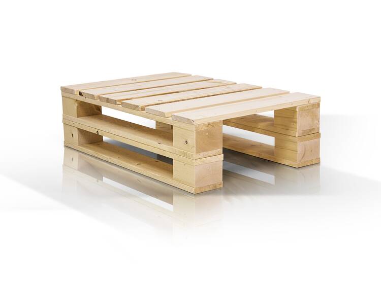 PALETTI DUO Couchtisch I aus Paletten 60x90 cm natur DETAIL_IMAGE