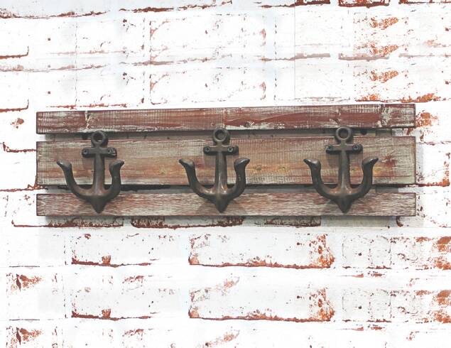 SAIL Garderobenleiste Vintage Optik, Material Massivholz 50 cm DETAIL_IMAGE