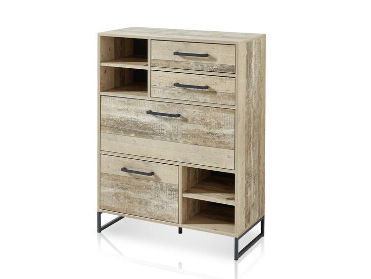RAMINA Schuhschrank, Material Dekorspanplatte, Used Style braun/anthrazit  DETAIL_IMAGE