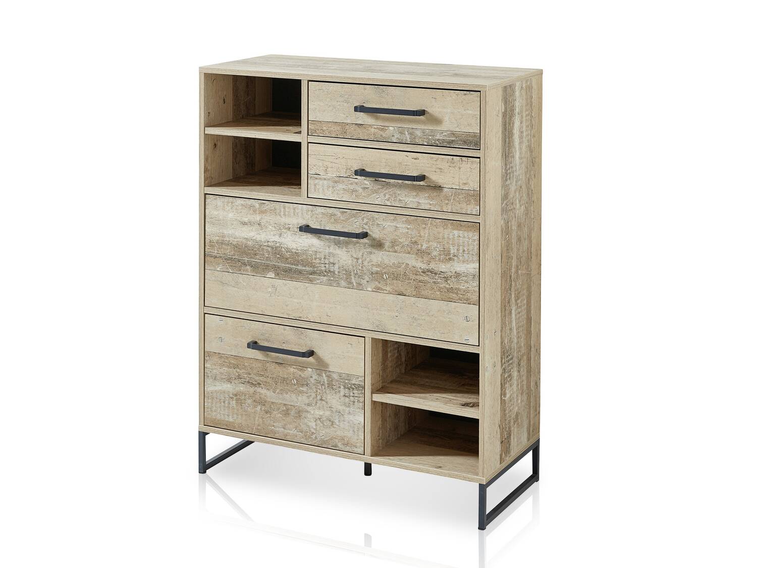 RAMINA Schuhschrank, Material Dekorspanplatte, Used Style braun/anthrazit 