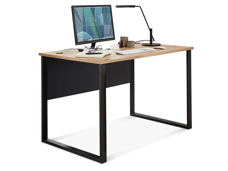 MAILAND Schreibtisch 120 cm breit, Material Dekorspanplatte, Artisan Eiche Nachbildung/graphitfarbig  DETAIL_IMAGE