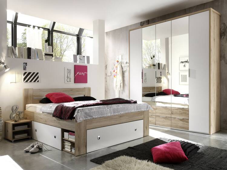 CONNY Komplett-Schlafzimmer Eiche San Remo/weiss  DETAIL_IMAGE