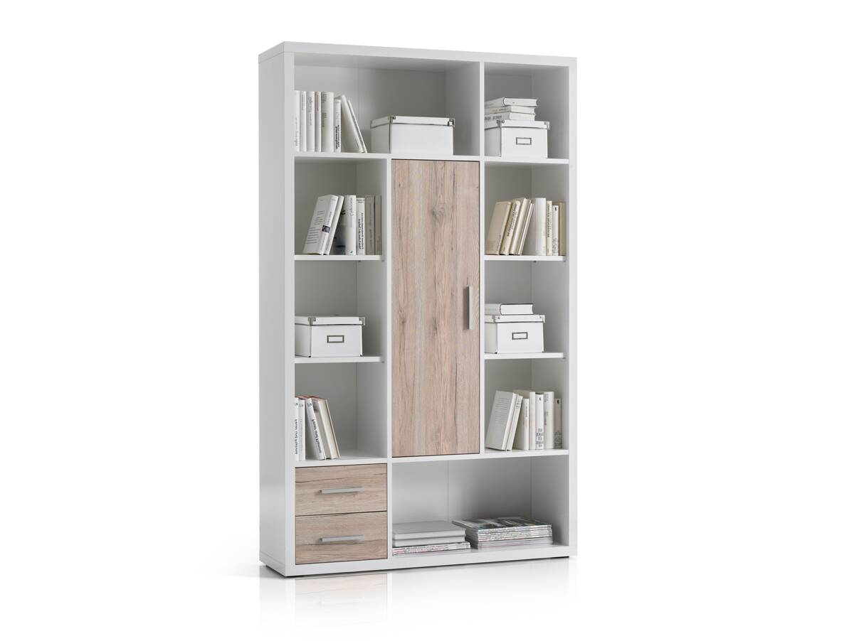 TOKIO Regal II, Material Dekorspanplatte, weiss/Eiche sanremofarbig 