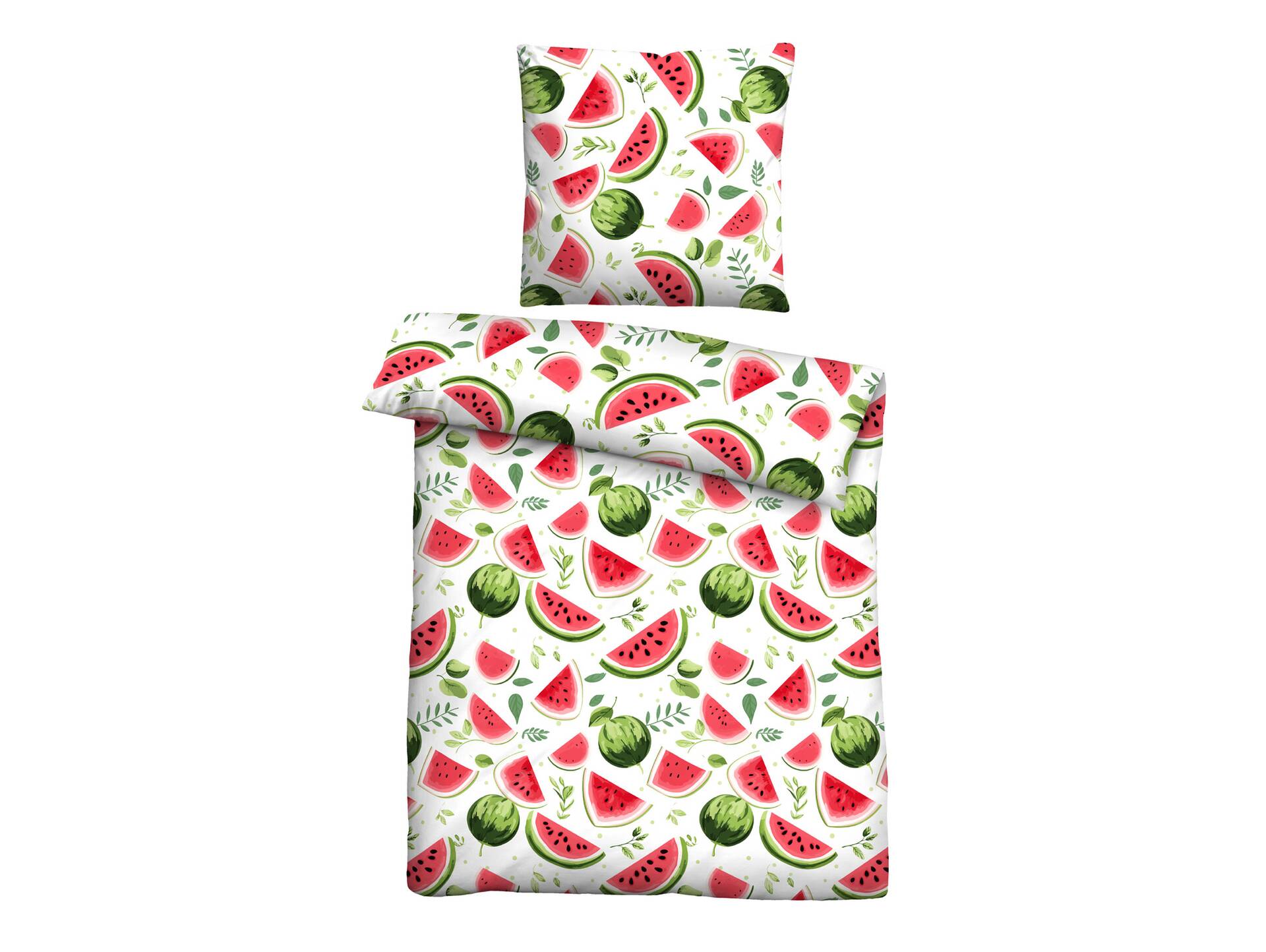 Baumwoll-Renforce Bettwäsche 135x200+80x80 wassermelone rot 
