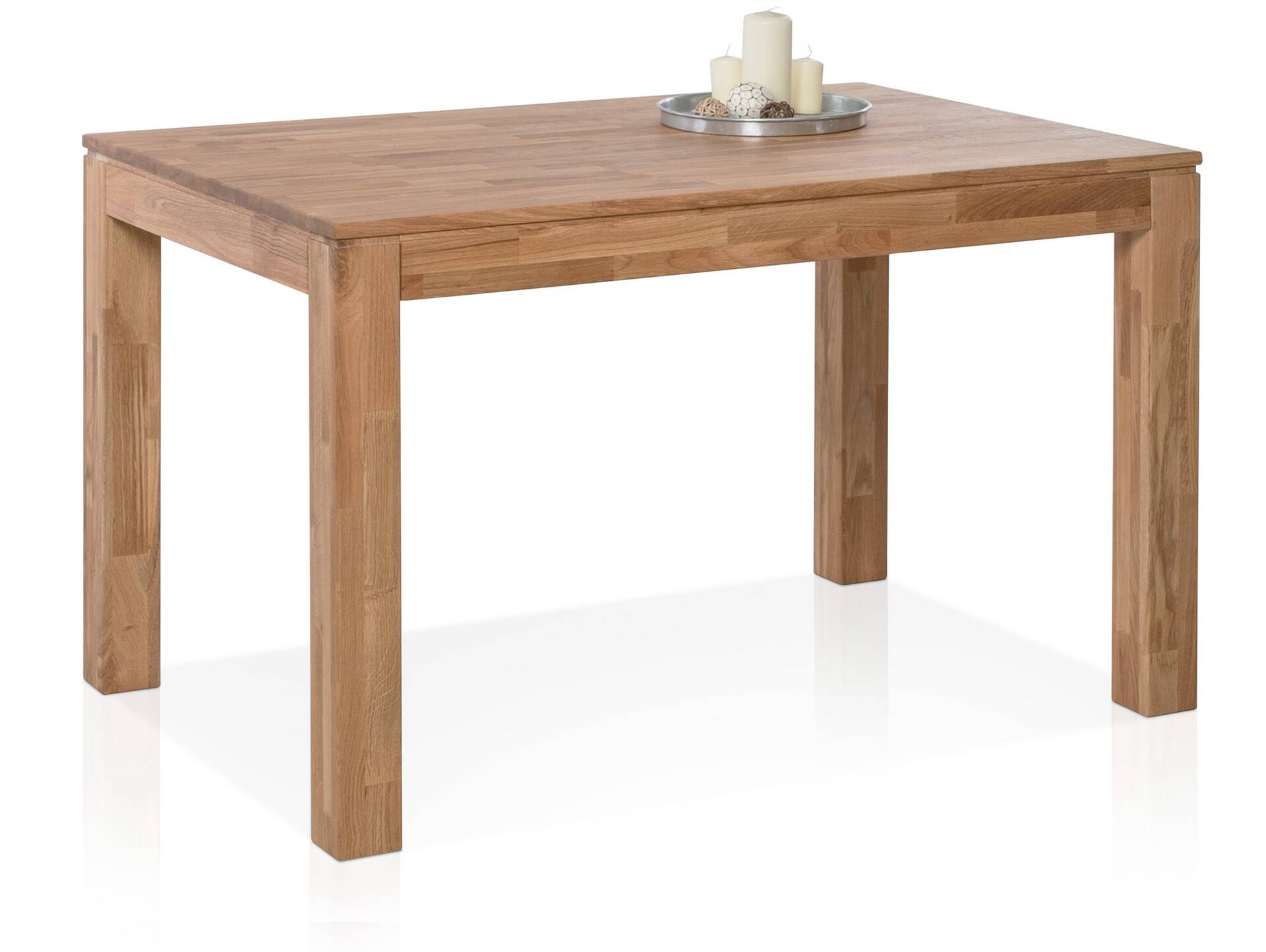EMILION Esstisch, Material Massivholz, lackiert Buche | 80 x 80 cm