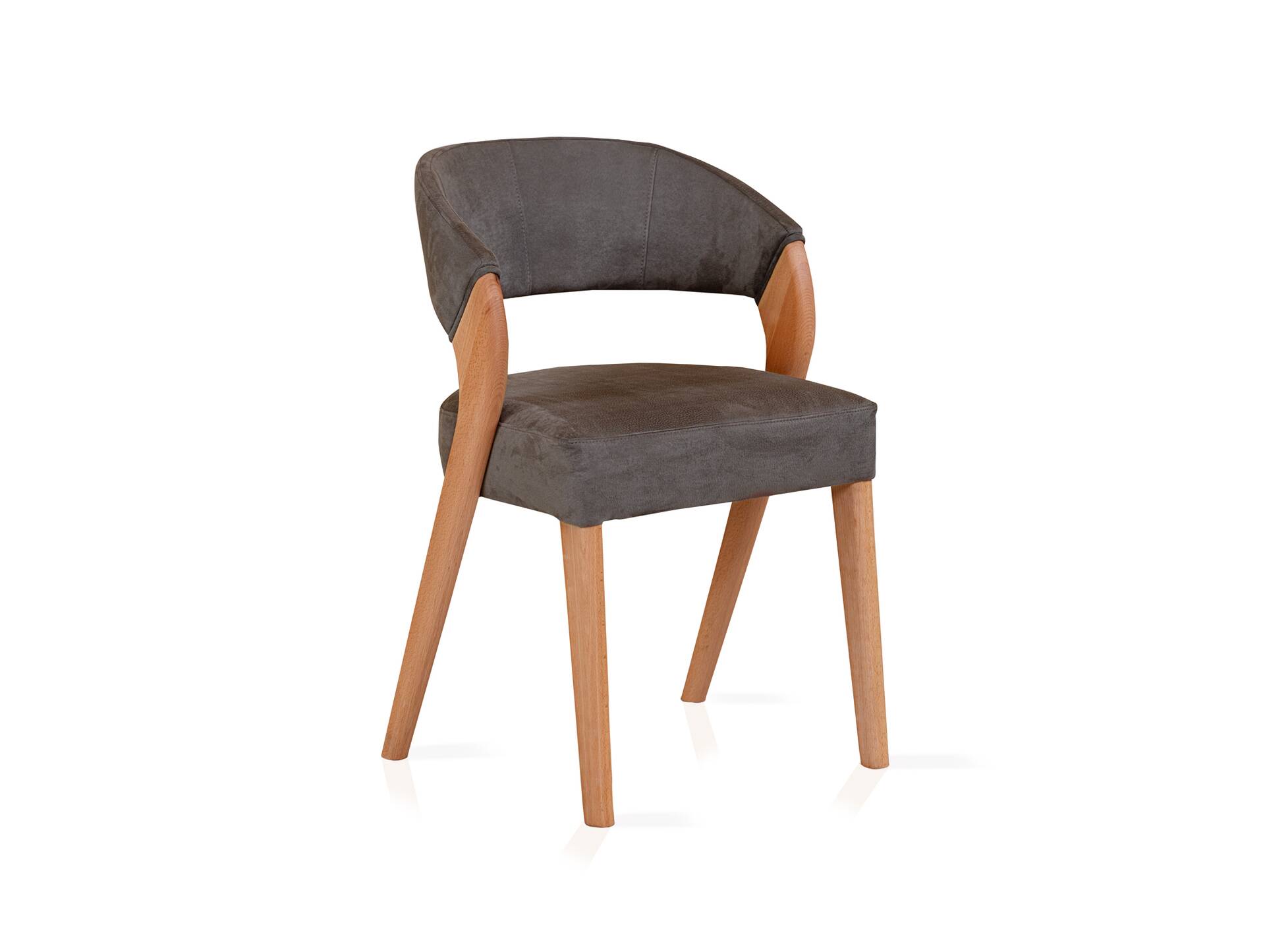 ALONA Polsterstuhl, Material Massivholz/Bezug Kunstleder Buche | espresso