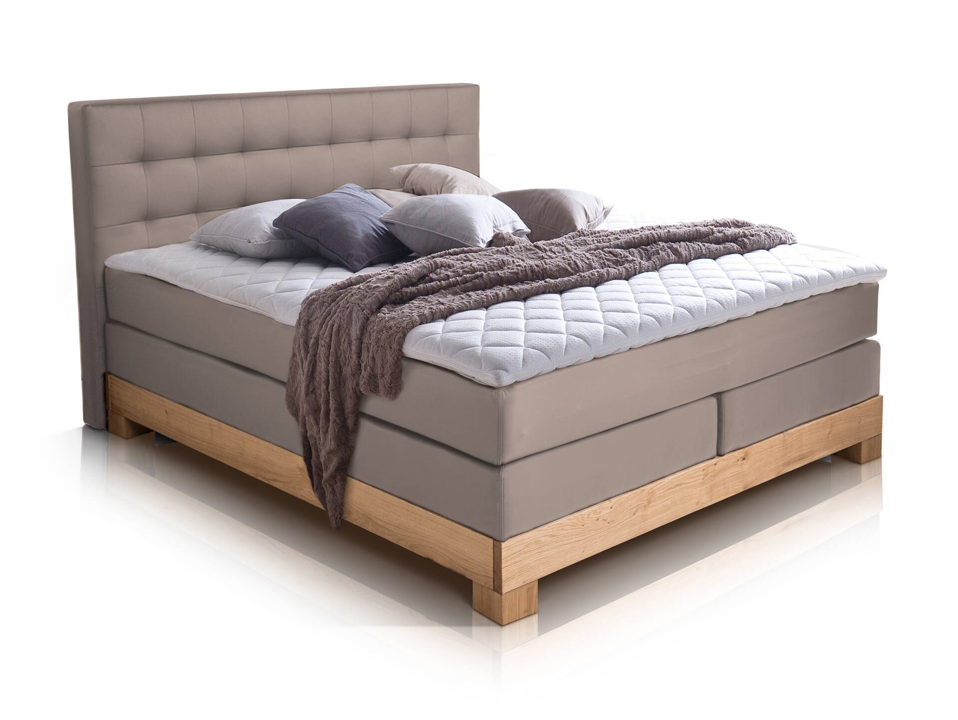 ARCHE Boxspringbett mit Massivholzrahmen 