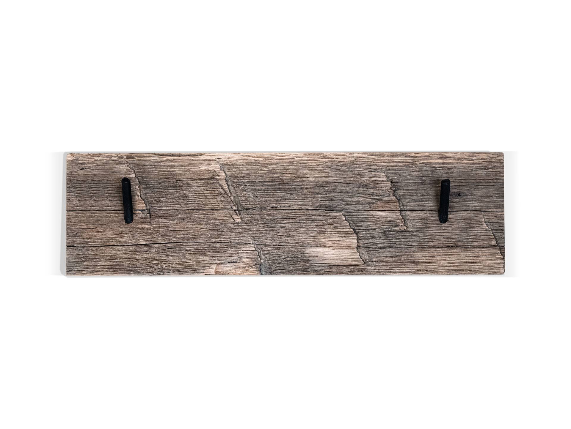 Garderobenleiste Altholz Eiche, Material Massivholz 2 Haken
