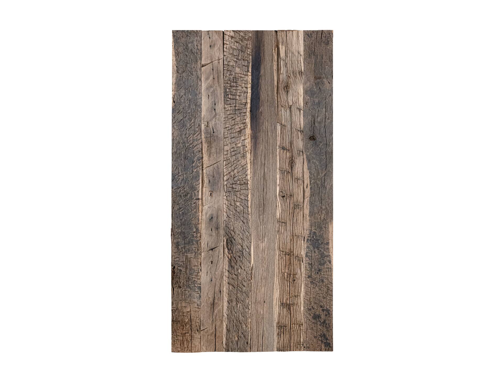 1 Paket Eiche-Altholz Bretter gekappt, rustikale Strukturoberfläche, Material Massivholz 50 cm