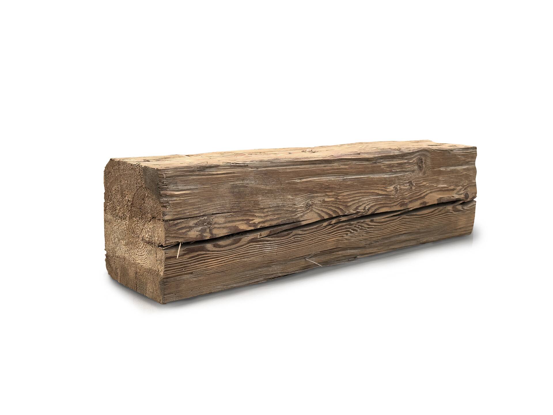 Fichte-Altholzbalken, rustikale Strukturoberfläche, Material Massivholz 11 - 15 cm | 50 cm