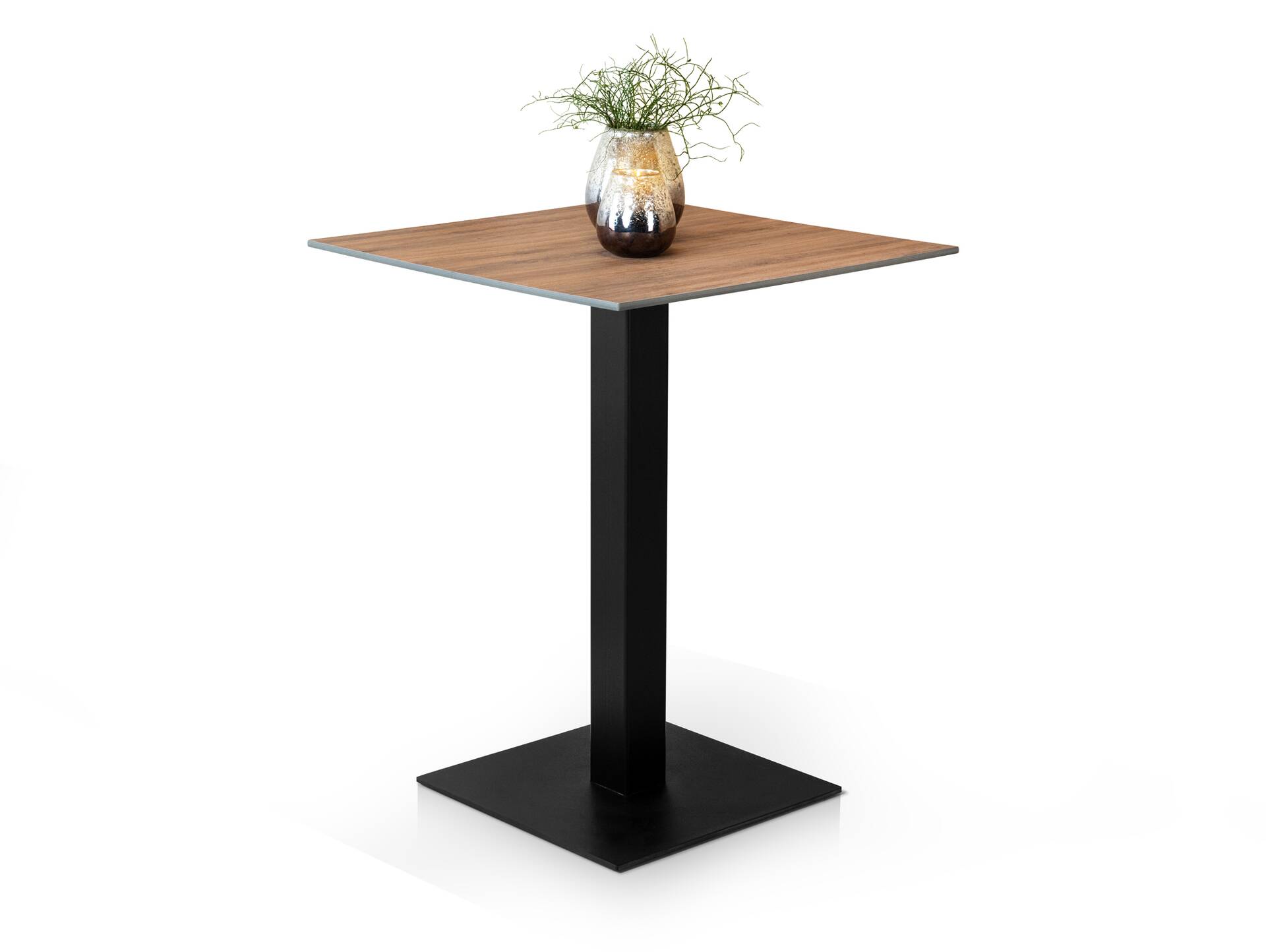 TAUNUS Stehtisch, Material HPL / Metall 60 x 60 cm | Eichefarbig