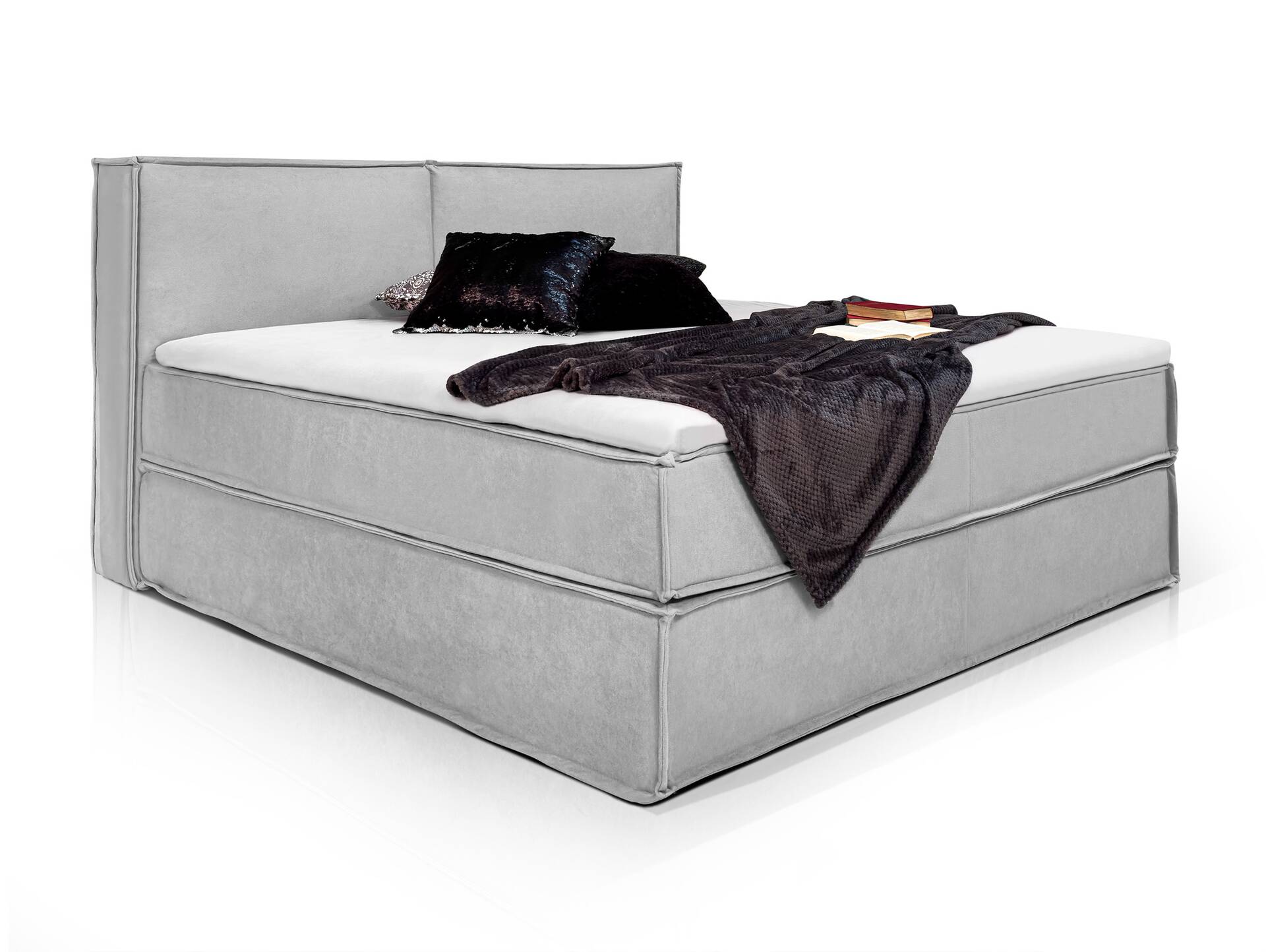 MIDNIGHT Boxspringbett 180 x 200 cm | grau