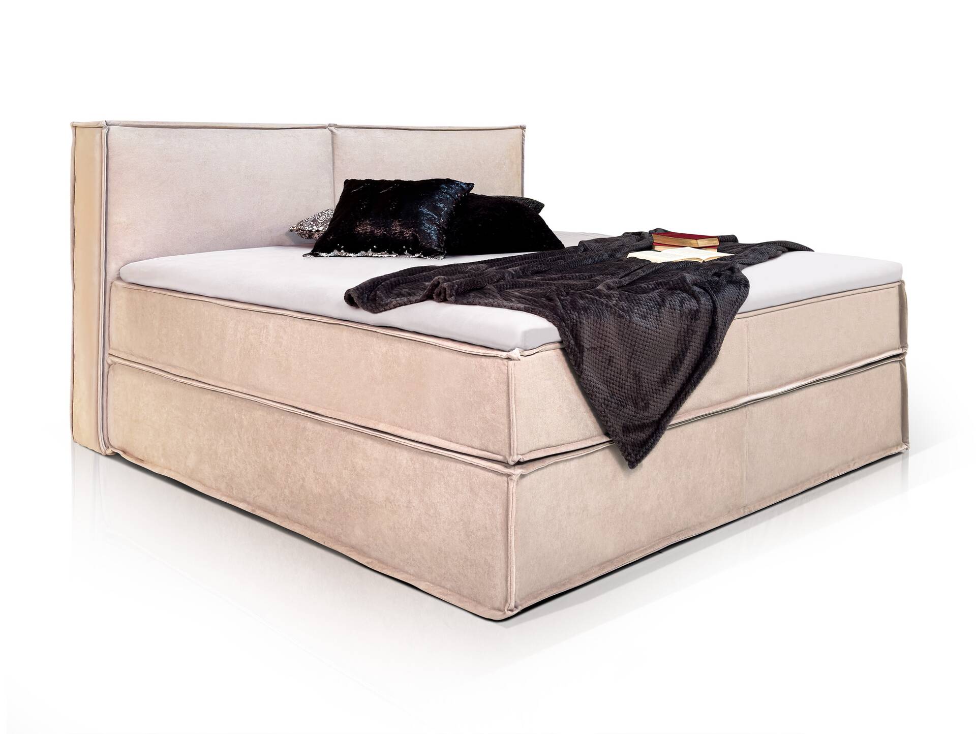 MIDNIGHT Boxspringbett 160 x 200 cm | beige