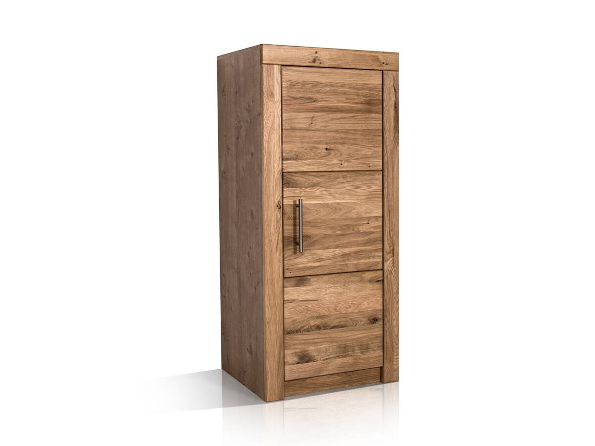 OFFICE FOUR Aktenschrank klein und schmal, Material Teilmassiv Wildeiche teilmassiv