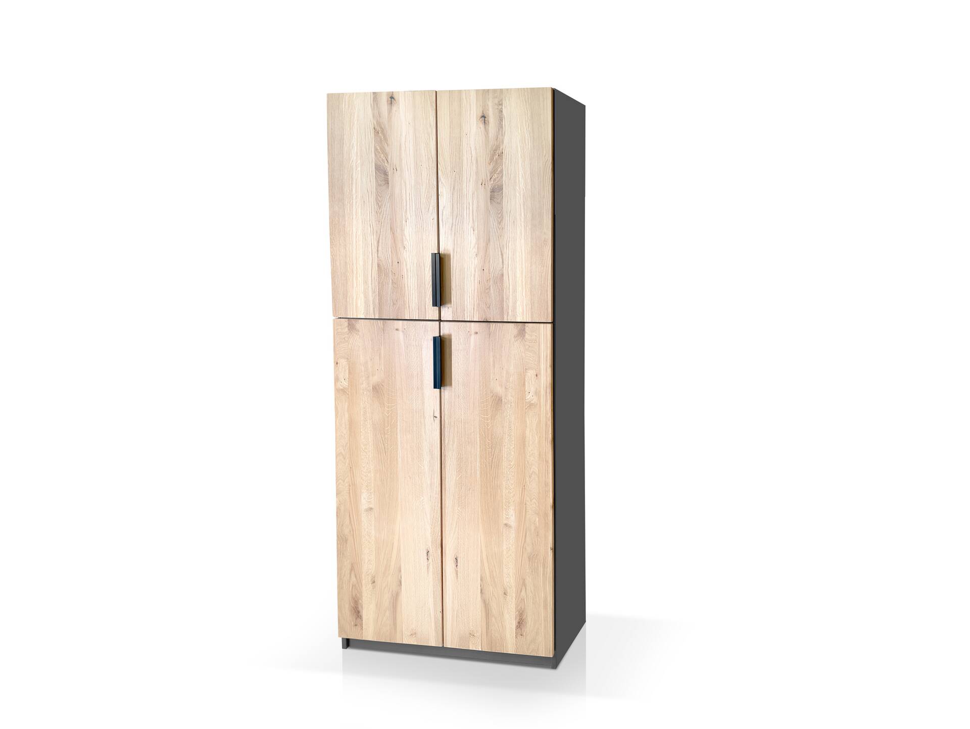 OFFICE OAK Aktenschrank VIII, Material teilmassiv, Eiche/graphitfarbig 