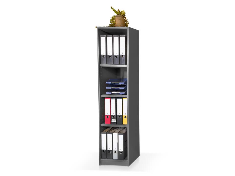 OFFICE OAK Regal V, Material Dekorspanplatte, graphitfarbig 
