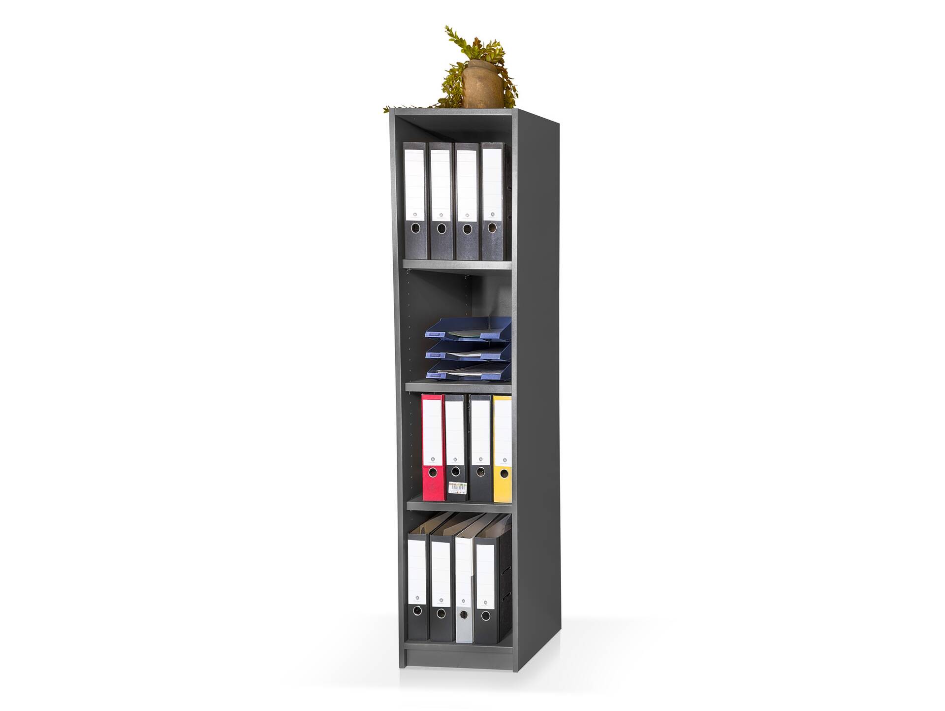 OFFICE OAK Regal V, Material Dekorspanplatte, graphitfarbig 